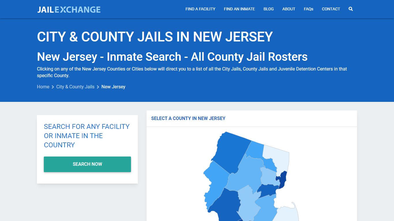 Inmate Search - New Jersey County Jails | Jail Exchange